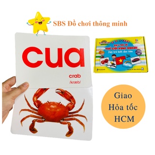 Không thấm nước + tặng kèm file nghe - Thẻ học thông minh khổ A5 15x21cm Glenn Doman chuẩn Flashcard