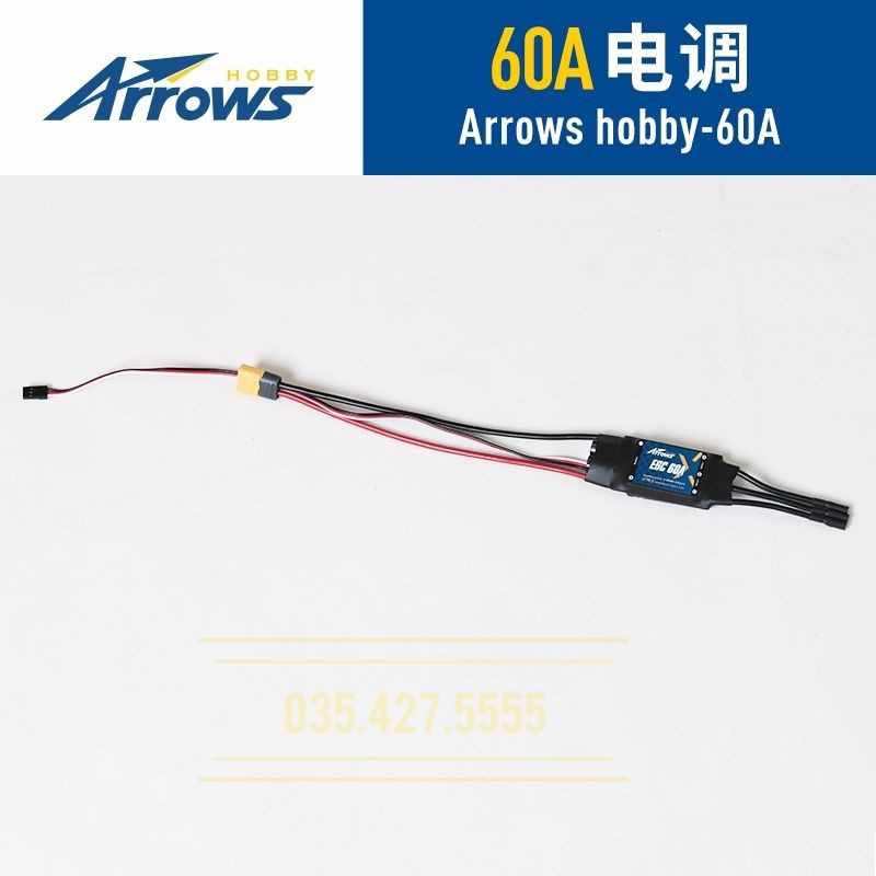 ESC Không Chổi Than Arrows hobby 60A 2s- 6s XT60.