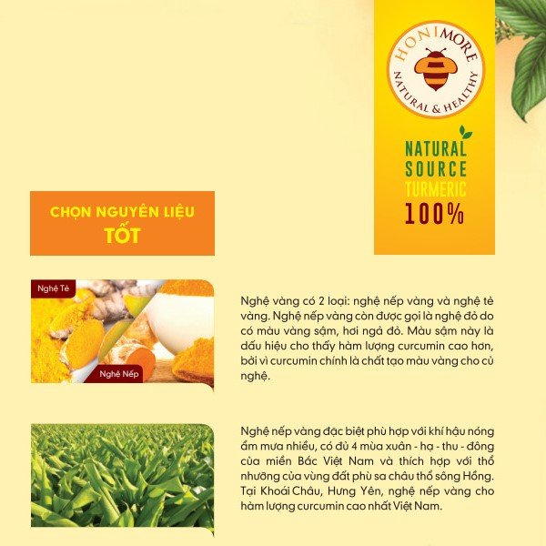 Combo 3 hũ Tinh nghệ nếp vàng Honimore 200g/hũ tặng 1 hũ cùng loại