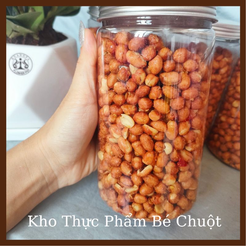 Đậu Phộng Rang Tỏi Ớt Nhà Làm Siêu Ngon Lon Pet 500g