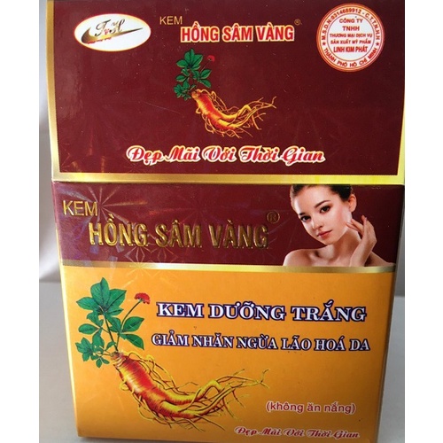 Kem Hồng Sâm Vàng dưỡng trắng, giảm nhăn, ngừa lão hóa 5g và 10g