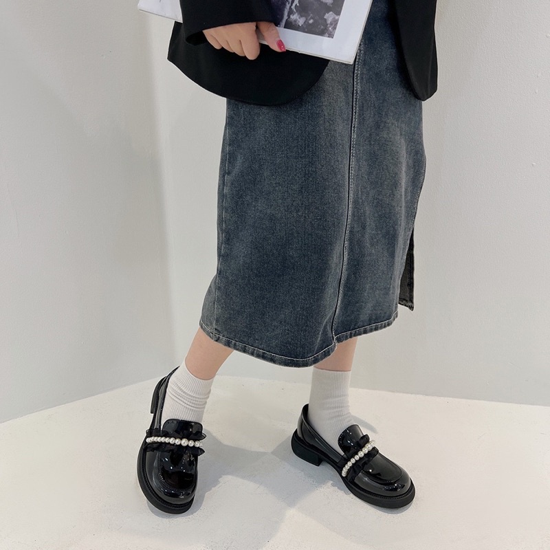 Giày lười nữ Loafer mũi tròn ulzzang đế dày da bóng đẹp phong cách Anh G022 Eudora899