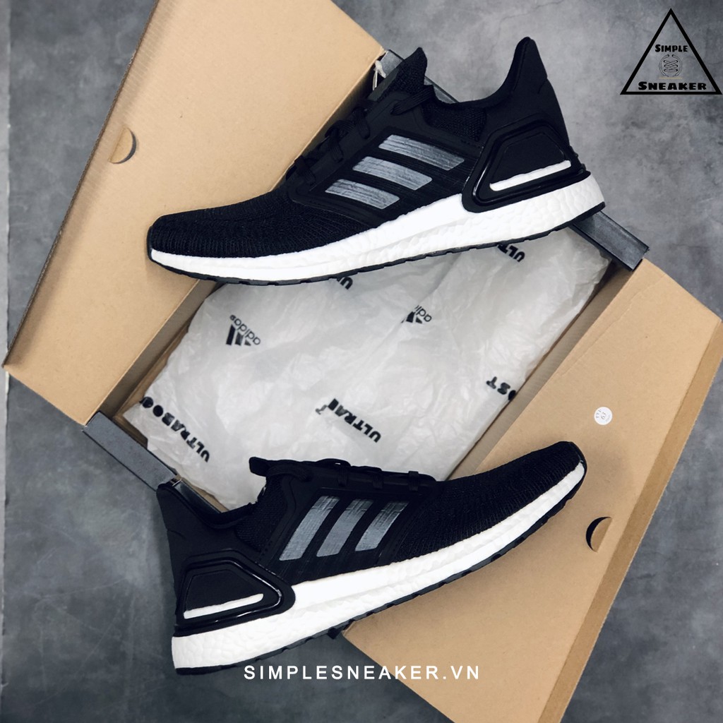 Giày Ultraboost Running Chính Hãng FREESHIP Giày Adidas Ultra Boost - Adidas Ultraboost 20 Core Black - Simple Sneaker