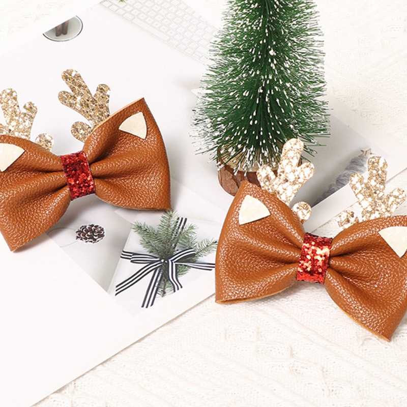 Kẹp Tóc Hình Ông Già Noel Đính Kim Sa Lấp Lánh Dễ Thương