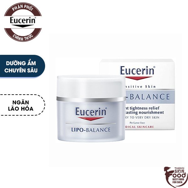 Kem Dưỡng Ẩm Chuyên Sâu Dành Cho Da Khô Và Nhạy Cảm Eucerin Sensitive Skin Lipo-Balance 50ml