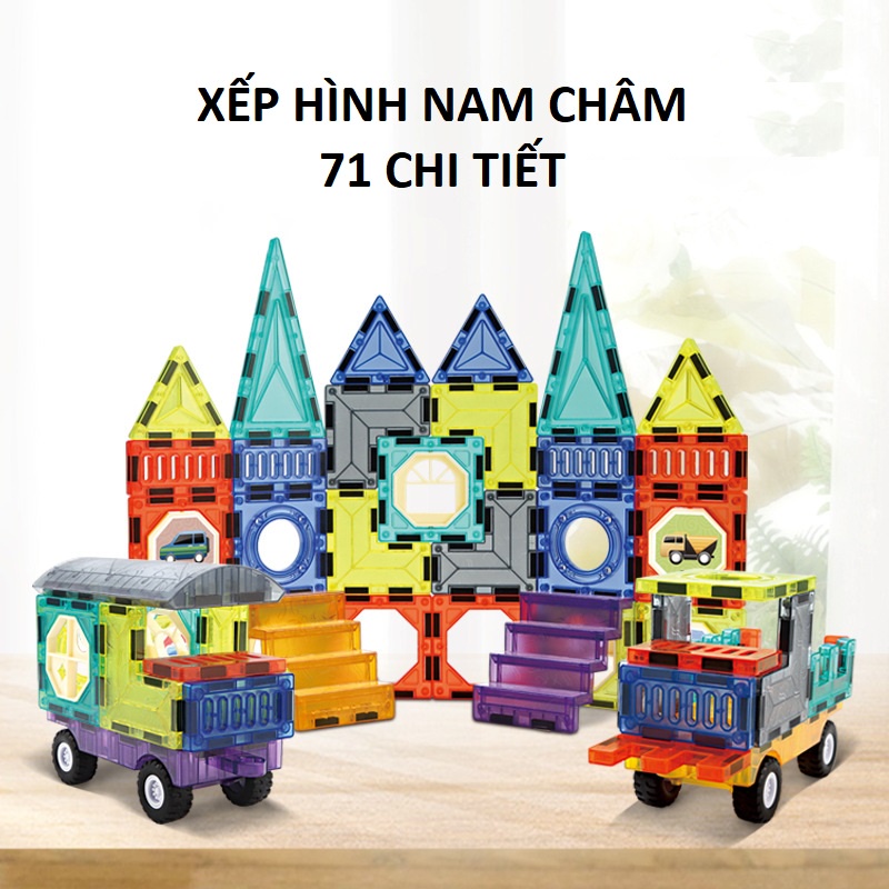 Đồ chơi ghép hình nam châm lego magnetic thông minh cho bé xếp hình không gian sáng tạo phát triển trí tuệ, quà tặng