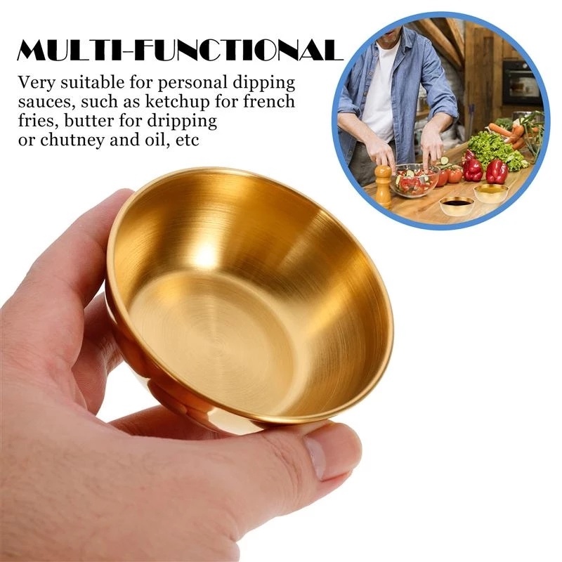 Chén Đựng Gia Vị/ Nước Chấm Bằng Thép Không Gỉ Tiện Dụng Cho Nhà Bếp