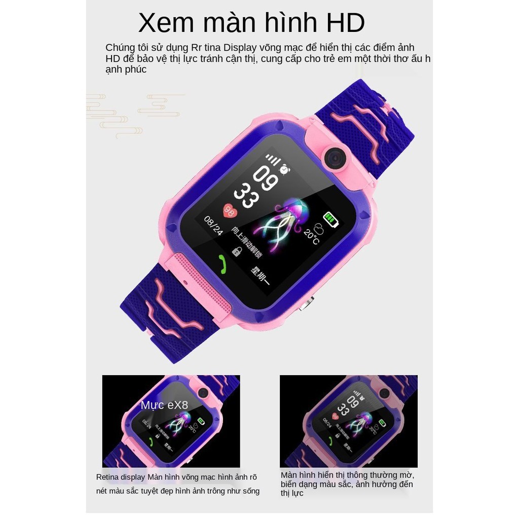 Đồng hồ trẻ em thông minh định vị Q12 nghe gọi 2 chiều lắp sim 3g chống nước, chụp ảnh | BigBuy360 - bigbuy360.vn