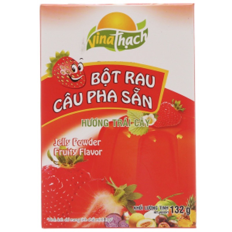 Thạch rau câu pha sẵn hương vị trái cây 132g