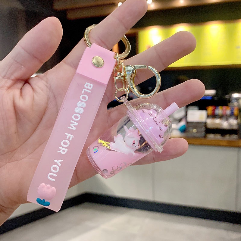 Móc Khóa / Móc Khóa Acrylic Hình Kỳ Lân Hoạt Hình Lấp Lánh