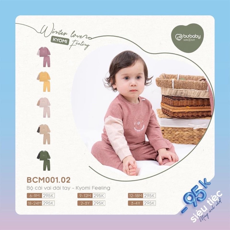 BU BABY Bộ cài vai dài tay - Kyomi Feeling thương hiệu Bu Baby cho bé BCM001.02