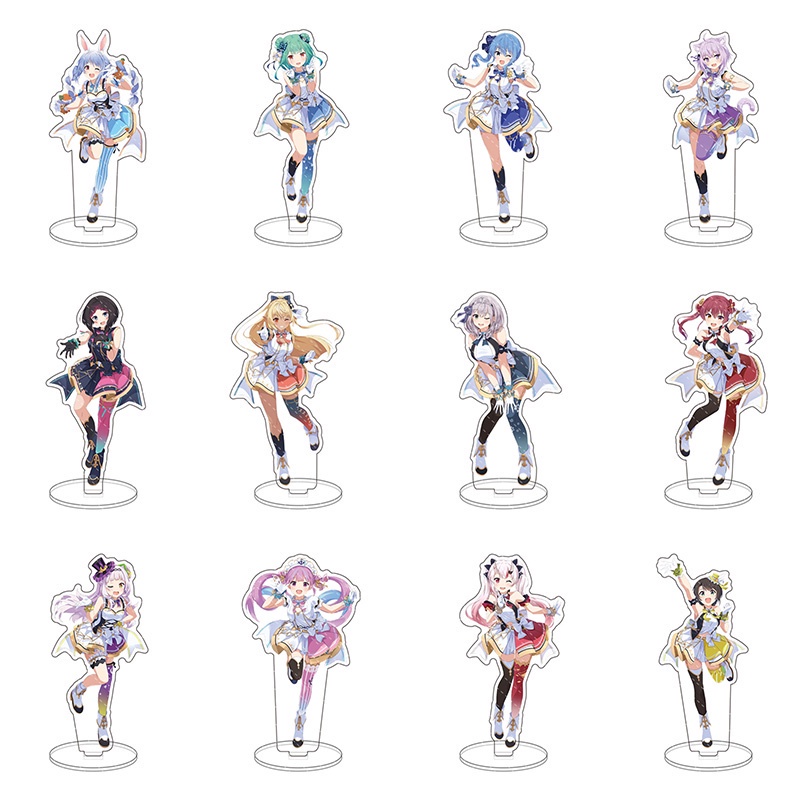 Mô hình nhân vật Usada Pekora Uruha Rushia Hosimati Suisei Inugami Korone bằng acrylic kèm giá đỡ