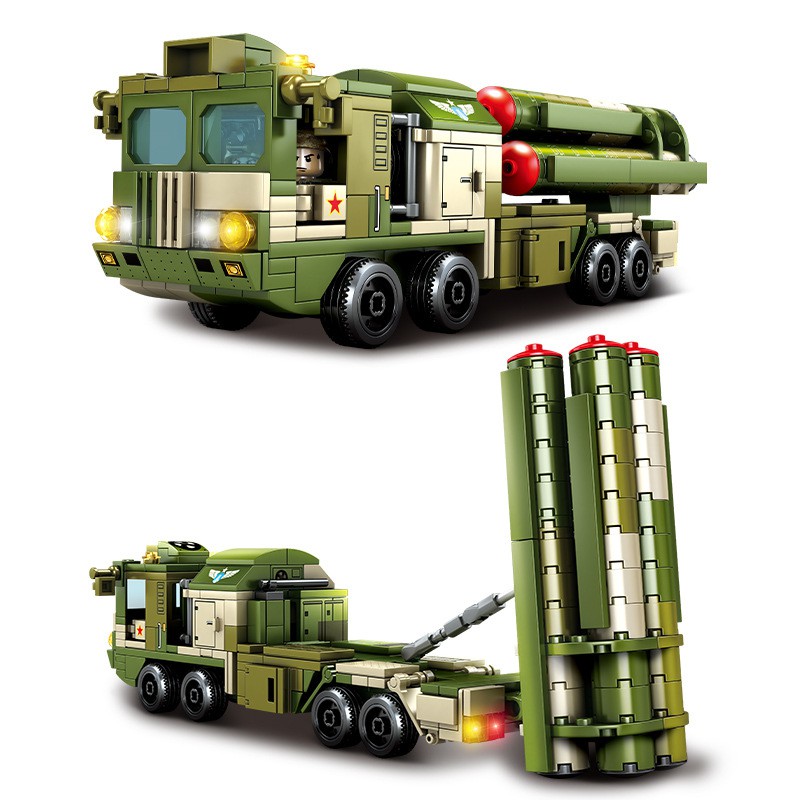 Sembo Block Missle Car 105595 - Đồ chơi lắp ráp xe tên lửa phòng không - Hongqi-9-Long-range air defense missile