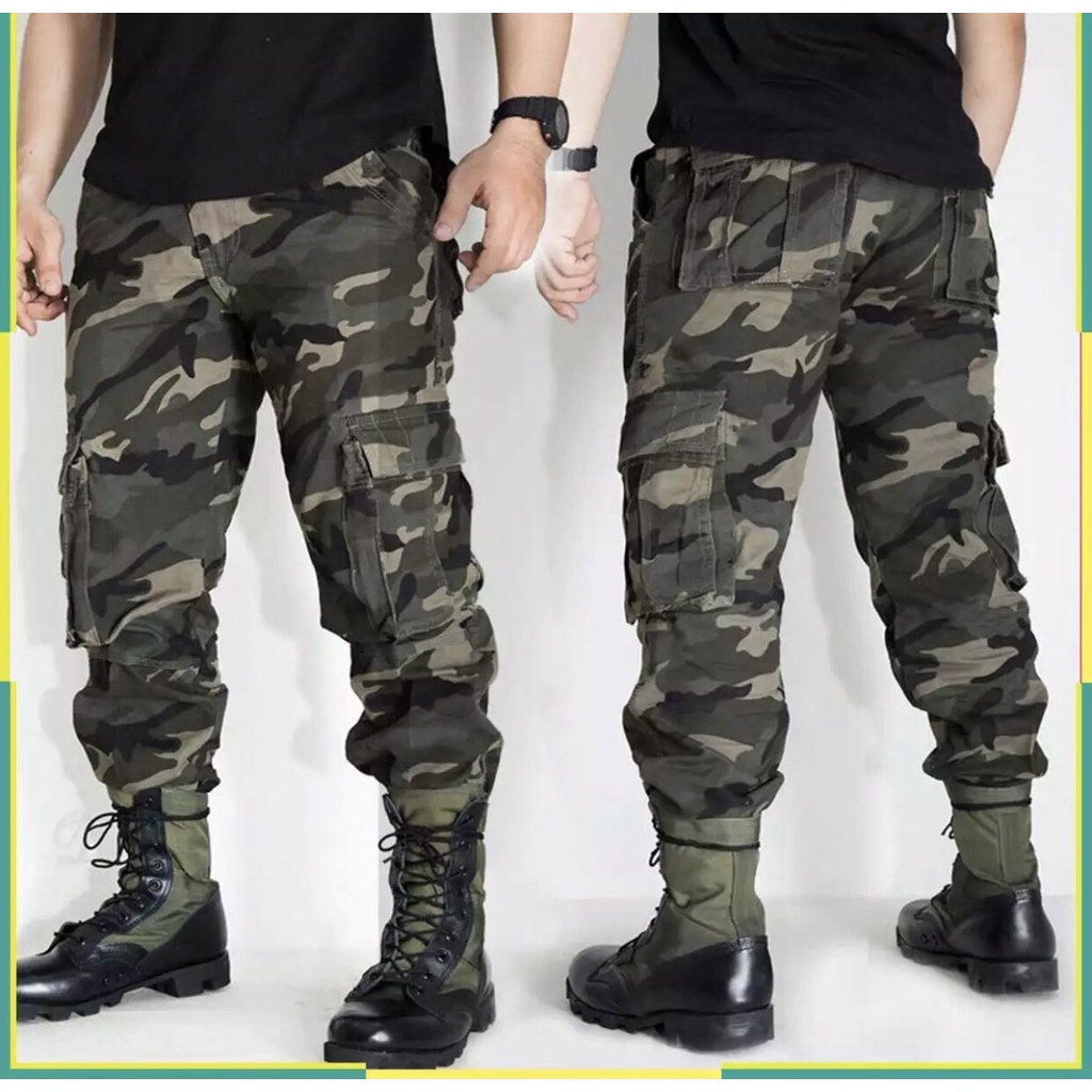 Quần jogger kaki rằn ri TÚI HỘP CAO CẤP - lính nam