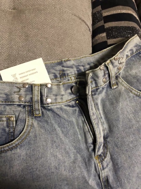 QUẦN BÒ CÀI KHUY EO THON ỐNG RỘNG - hot hit tiktok