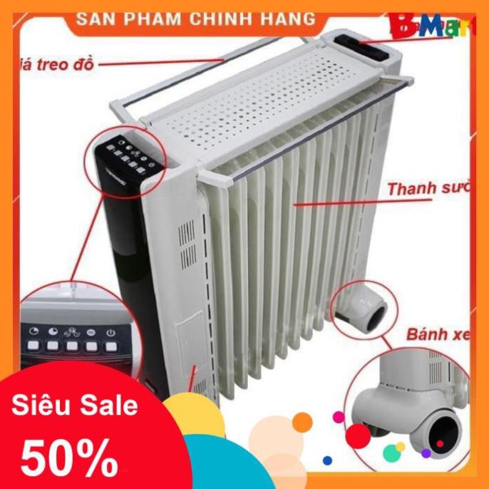 Máy sưởi dầu Tiross 11 thanh TS9212 | TS9213 | TS9215  | TS9218 - Có khiển [ Hàng chính hãng - BH 12 tháng ] NEW