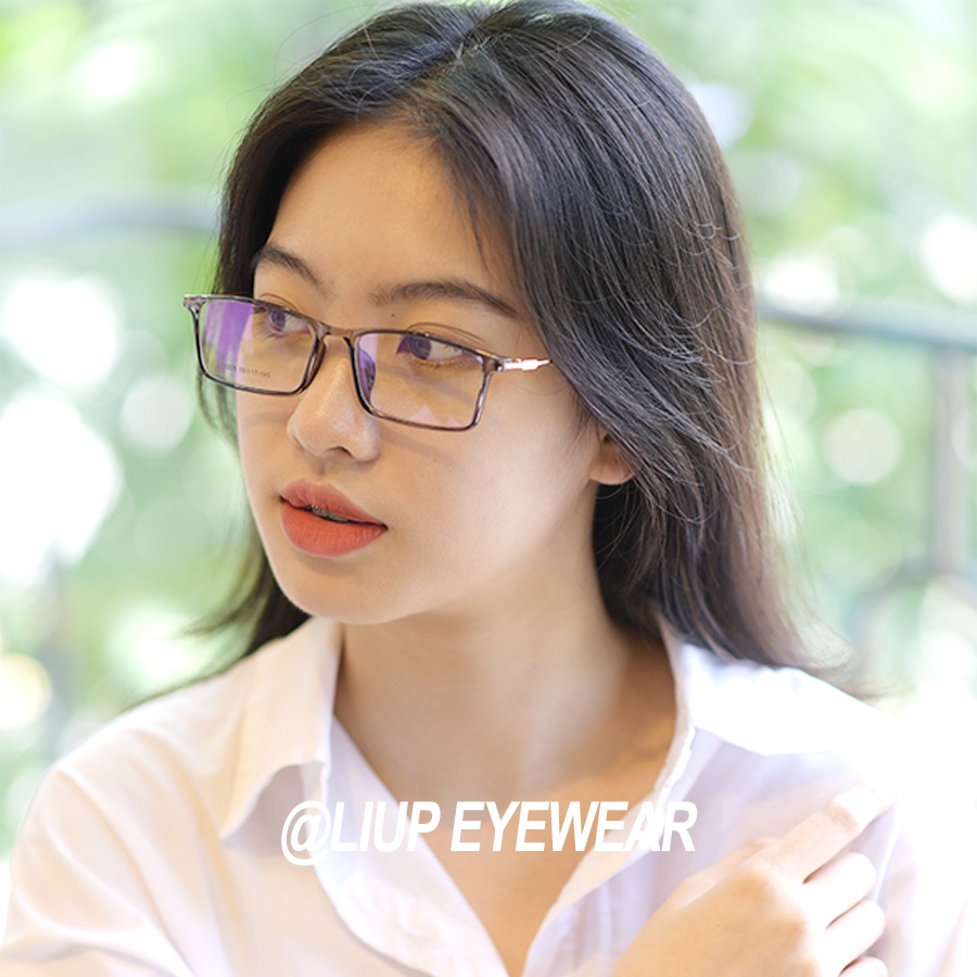 Gọng kính cận nam nữ vuông cao cấp Liup Eyewear càng mảnh phù hợp nhiều dáng mặt 1220