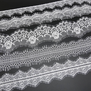 Cuộn vải ren trắng trang trí thủ công 3m độc đáo