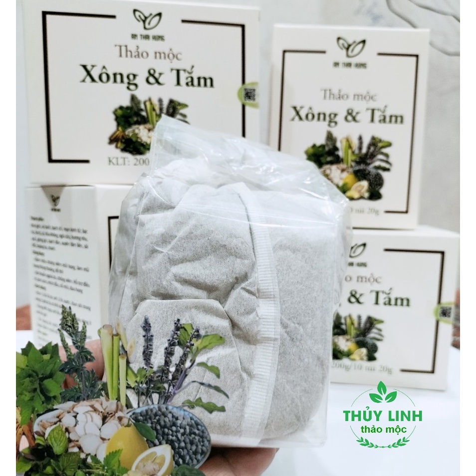 Thảo mộc xông tắm An Thái Hưng giải cảm, phục hồi sức khỏe, tăng sức đề kháng, Hộp 200g (10 túi 20g)