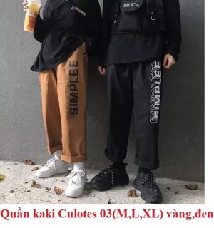 Quần kaki CULOTES form rộng Unisex - Ms03