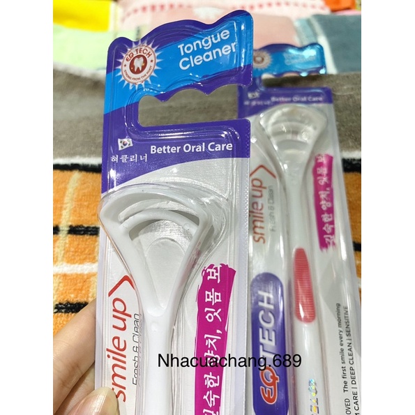 Dụng cụ cạo lưỡi EQ Tech Better Oral Care Loại Bỏ Mảng Bám Hàn Quốc