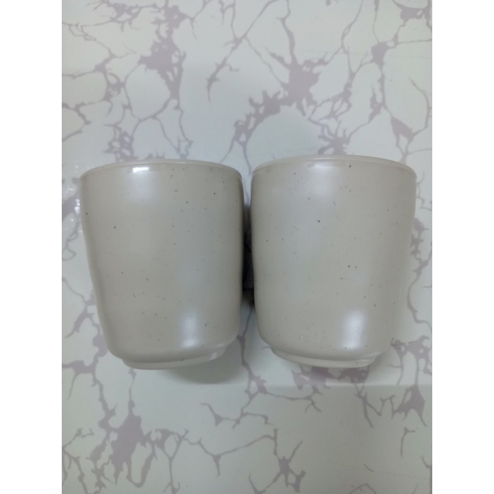 Ly uống trà nhựa Melamine cao cấp kiểu Hàn Quốc  màu nhám nâu