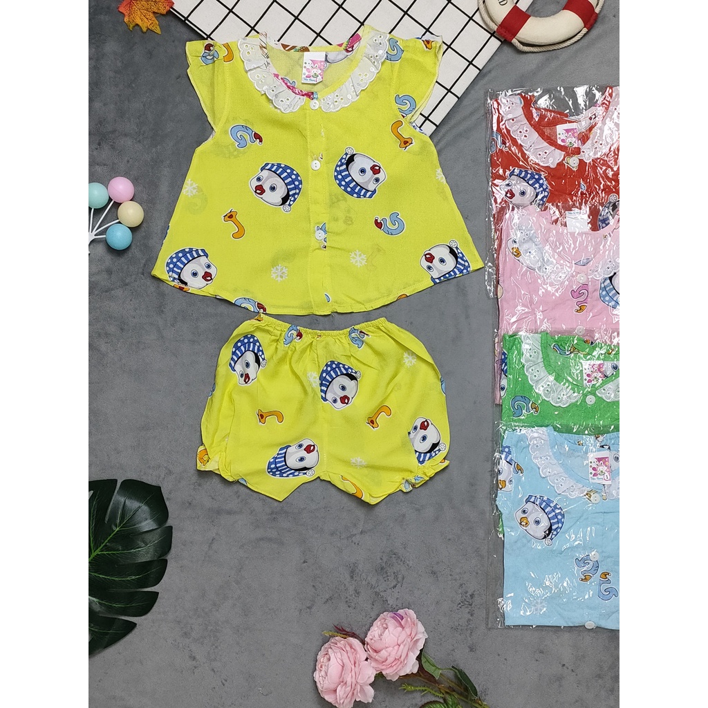 Combo 3 Bộ Tole Khuy Giữa Bé Gái