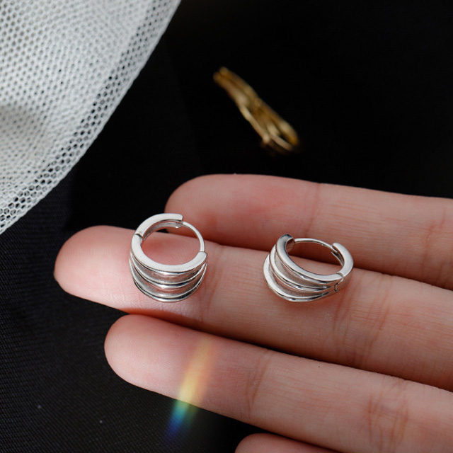 Khuyên tai 3 vòng nhỏ thiết kế thời trang cho nữ