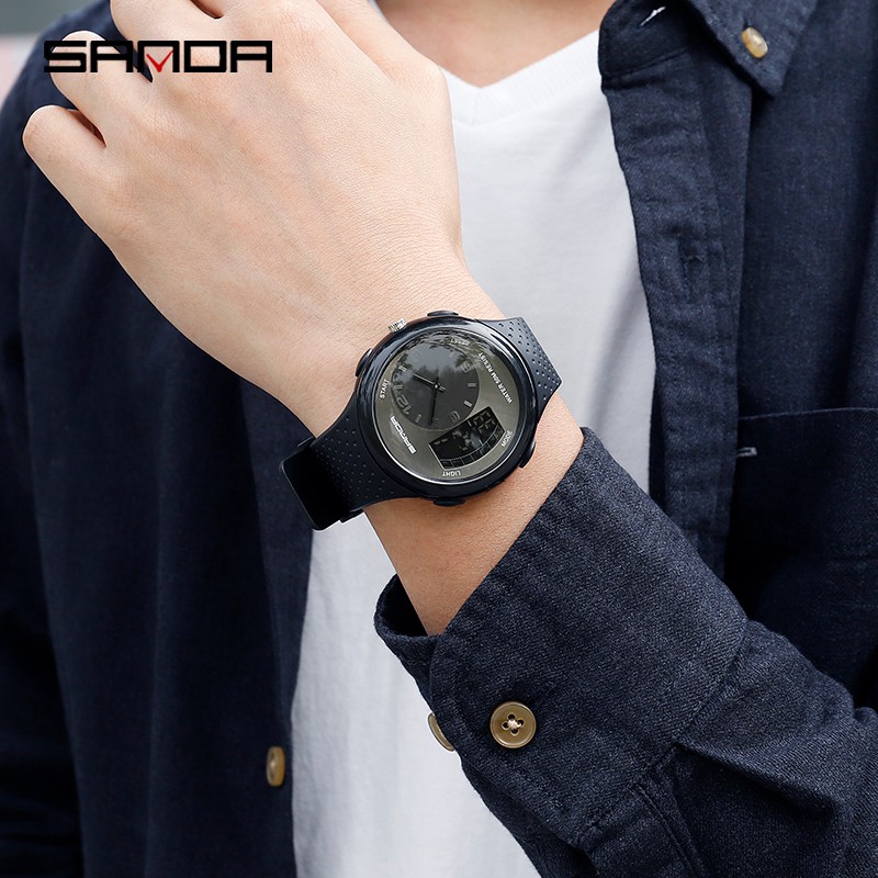 Sanda Đồng hồ nam đa chức năng chống nước