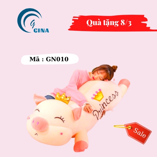Gấu bông heo đội vương miện - Thú nhồi bông nhân vật heo thiên thần cực dễ thương, heo công chúa cho bé