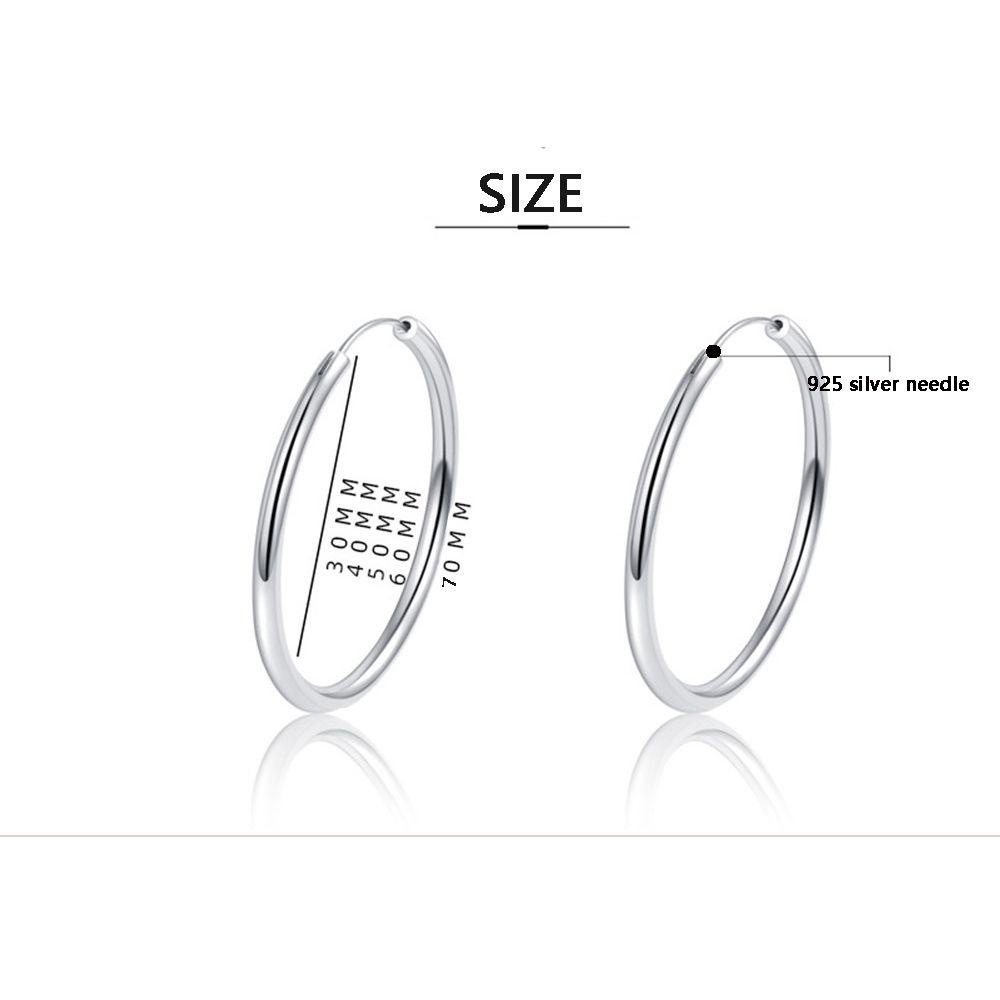 1 Khuyên Tai Tròn Cỡ 3CM-7CM Phong Cách Cổ Điển Thời Trang