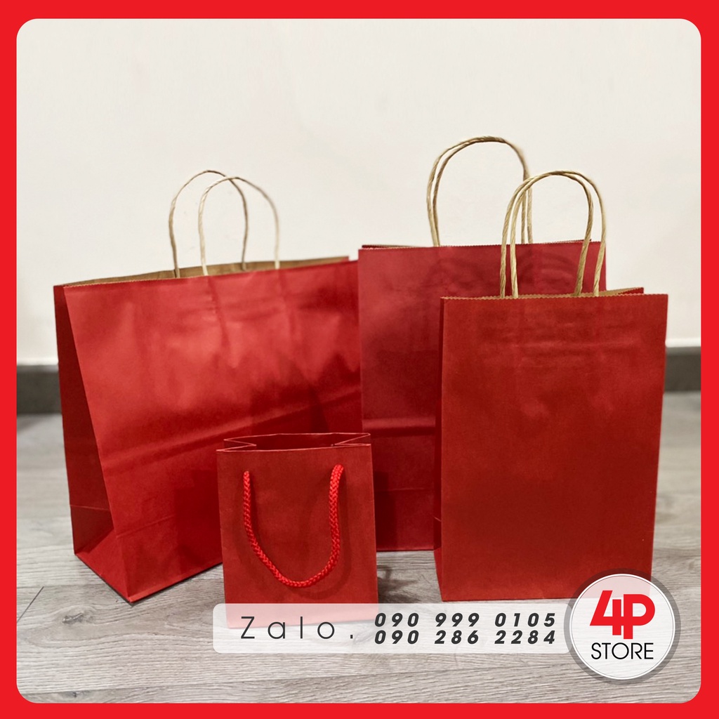 01 Túi  Kraft Xịn màu Đỏ