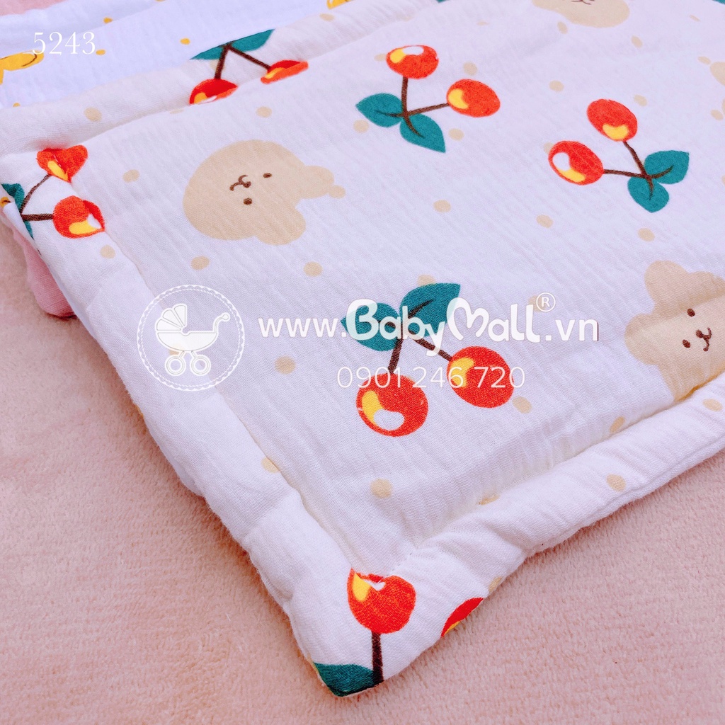 Gối nằm mỏng BOBA Muslin chất xô mềm mát dành cho bé sơ sinh 5243