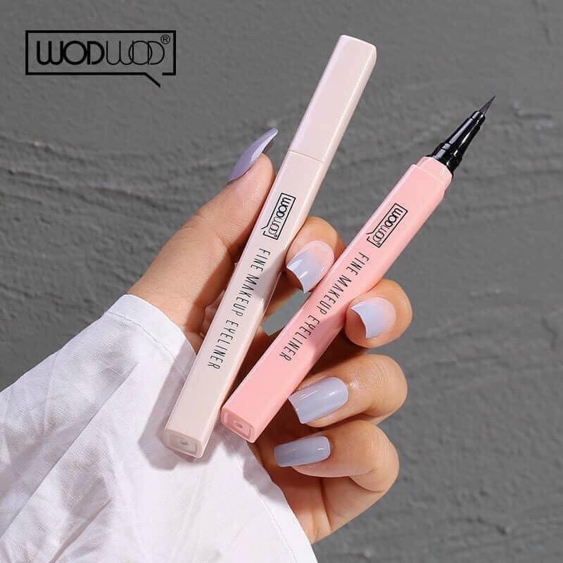 KẺ MẮT NƯỚC BÚT LÔNG WODWOD FINE MAKEUP EYELINER W777 - THÂN HỒNG HÀNG CHÍNH HÃNG - 10596