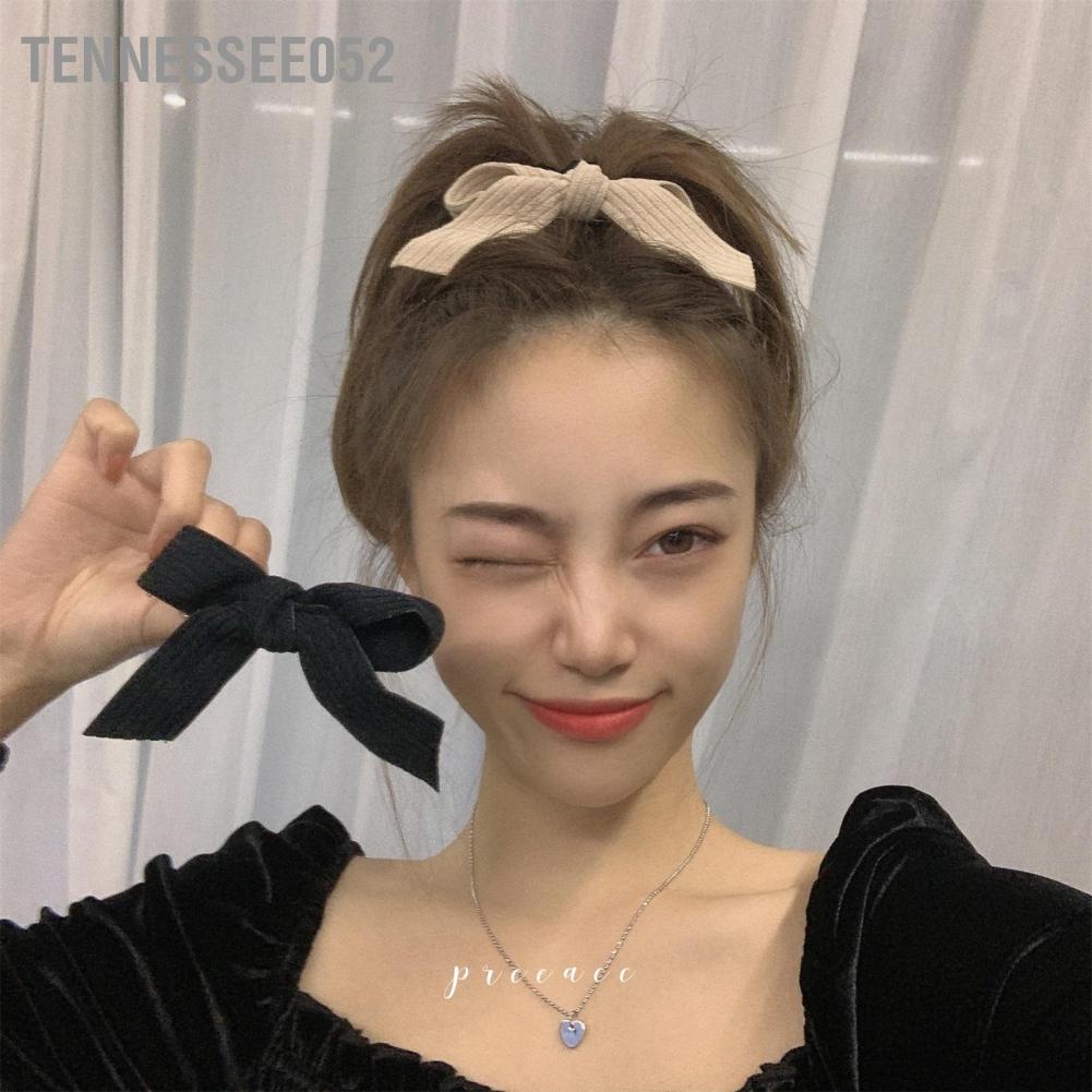 Tennessee052 Bow Hair Clips Women Girls Corduroy Simple Elegant Fashionable Clip Accessories