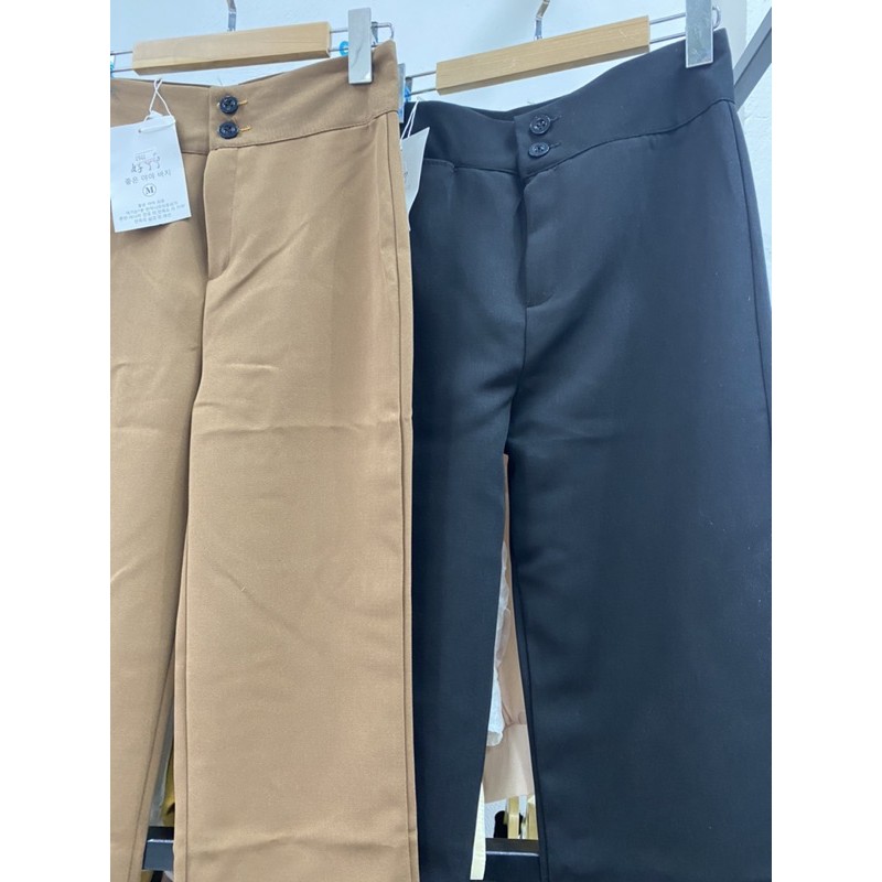 quần suông vải lưng siêu cao 2 cúc | BigBuy360 - bigbuy360.vn