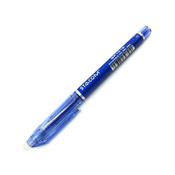 Bút Bi Stacom Xóa Được Mực Gel Nắp Đậy 0.7.mm GP101E-C - Màu Xanh