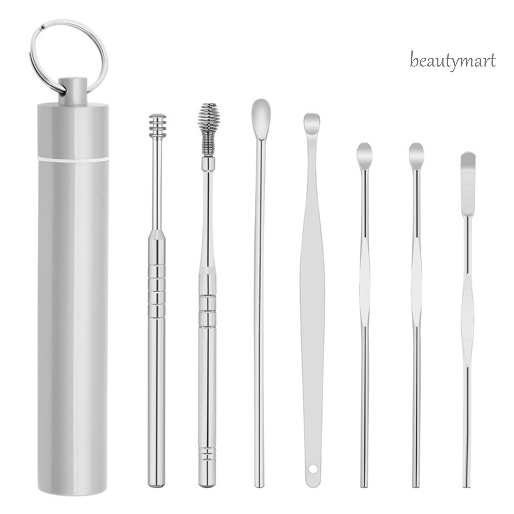 [Hàng mới về] Bộ dụng cụ vệ sinh tai bằng thép không gỉ sử dụng hàng ngày