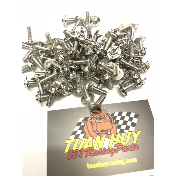 Ốc inox 6li15 salaya đúng hàng 304, bắt dàn wave dream, winner, ex 150 ex 135 raider satria