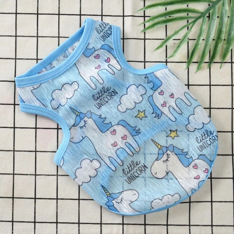 Áo hè cho thú cưng Áo thun sát nách cotton con vật cho chó mèo thú cưng
