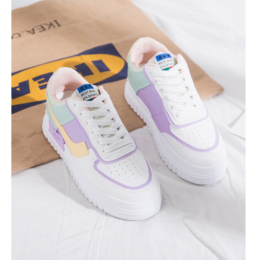 [Mã FASHIONXANH44 giảm 10% tối đa 30k đơn từ 99k] Giày nữ sneaker 2021, giày thể thao nữ da pu cao cấp BM014 | BigBuy360 - bigbuy360.vn