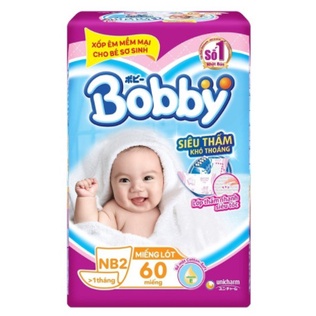 [HÀNG TẶNG] Miếng lót Bobby Newborn 1 - 108m (tặng 9m dán xs)/ Newborn 2 - 60m (tặng 6M)