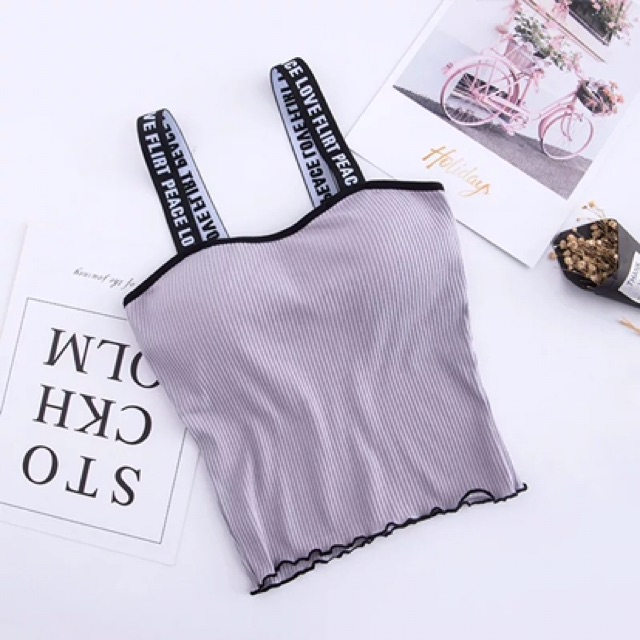 Áo hai dây croptop cotton tăm full màu siêu hot xinh xắn cho nữ M04