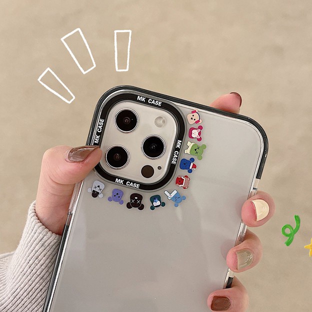 Ốp Điện Thoại Trong Suốt In Hình Gấu Hoạt Hình Cho Iphone 12 11Promax xr / xs 8plus / 7