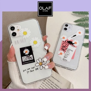 Ốp iPhone hoa cúc trong suốt in hình thời trang phong cách Hàn Quốc dành cho 11/11 Pro Max/Xs Max/X/8 Plus/7Plus/7