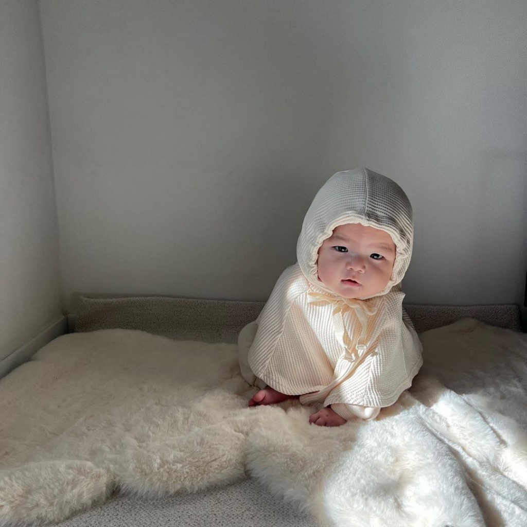 Áo Choàng cotton Có Nón Giữ Ấm Chống Gió Cho Bé 0-3 Tuổi