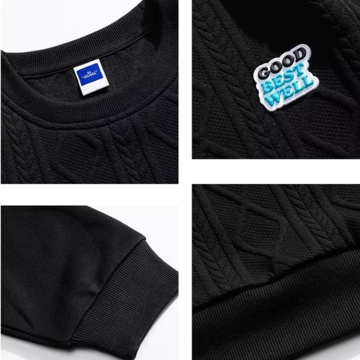 Áo Len Tròng Đầu Cổ Tròn Màu Trơn Thời Trang Hàn Quốc Cho Nam Nữ