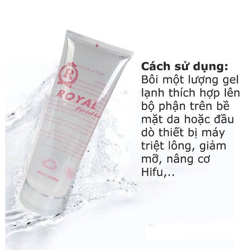 Gel lạnh royal dùng cho máy nâng cơ, Hifu,máy triệt lông, Máy RF... - Tee &amp; Mee
