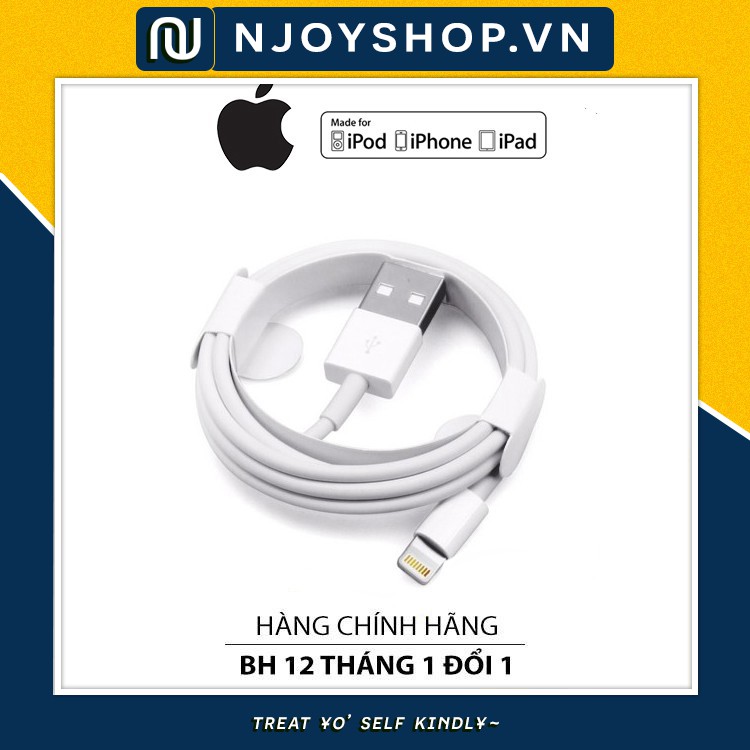 DÂY SẠC IPHONE CHÍNH HÃNG BẢO HÀNH 12 THÁNG 1 ĐỔI 1 DÀI 1M CỔNG LIGHTNING