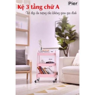Kệ 3 tầng có bánh xe